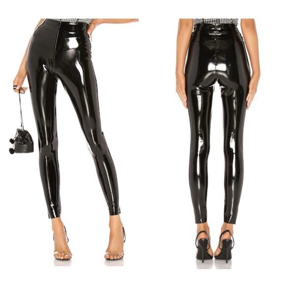 Commando BLACK Faux Patent Leather Perfect Control Leggings, US Small - Picture 1 of 12